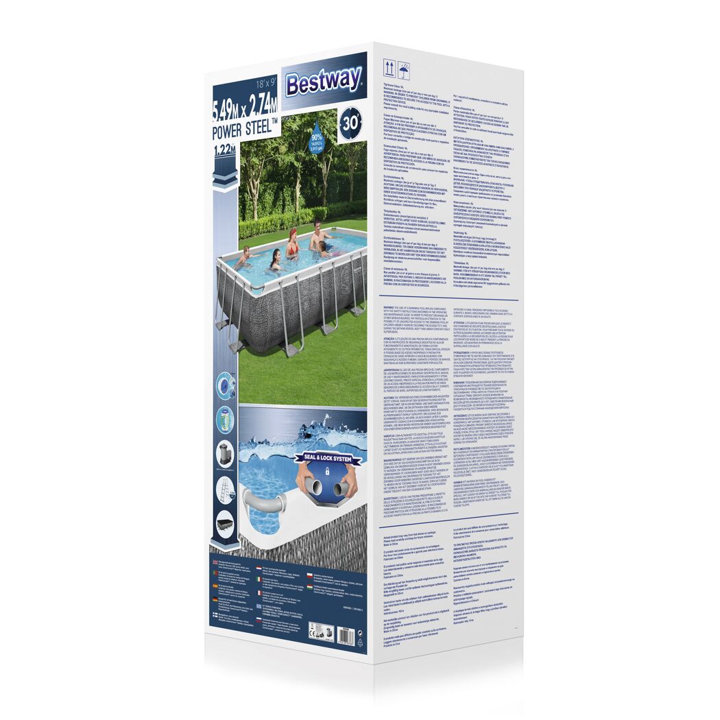 Bestway Power Steel Pool auf Verpackung