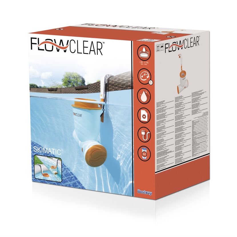 Flowclear Skimatic Poolreiniger im Karton