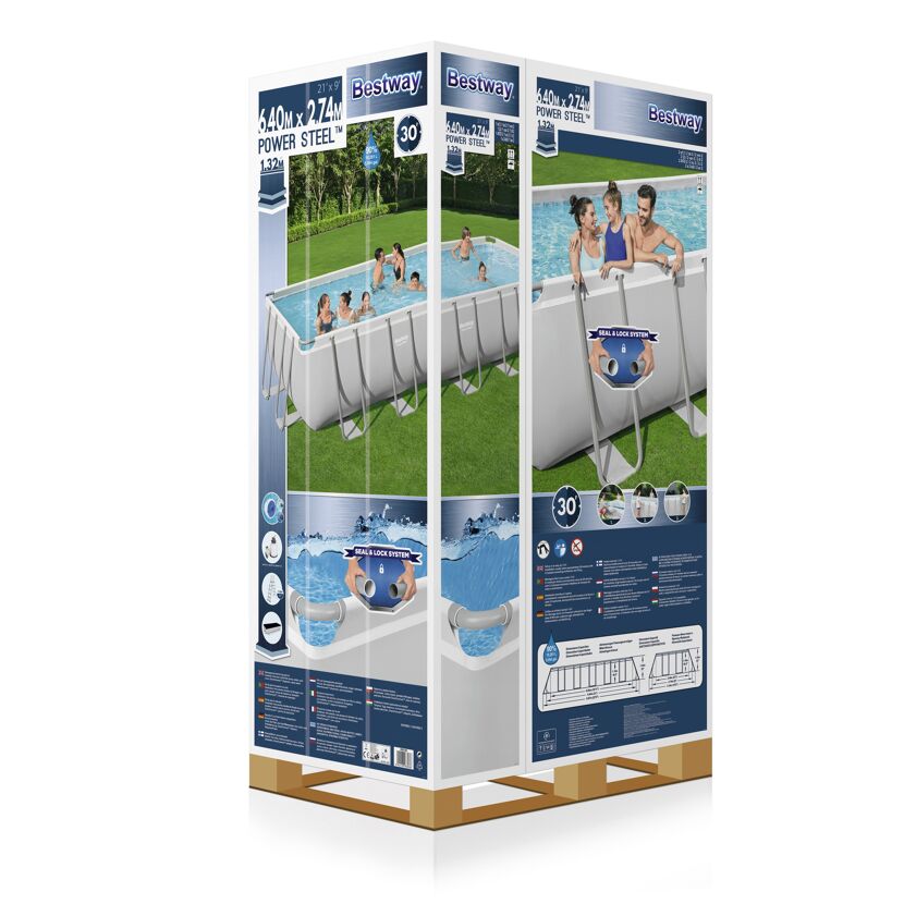 Bestway Power Steel Pool auf Palette