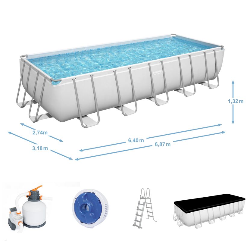 Bestway Power Steel Aufstellpool mit Zubehör.