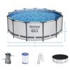 Bestway Steel Pro Max Pool mit Pumpe, Filter, Leiter und Abdeckung