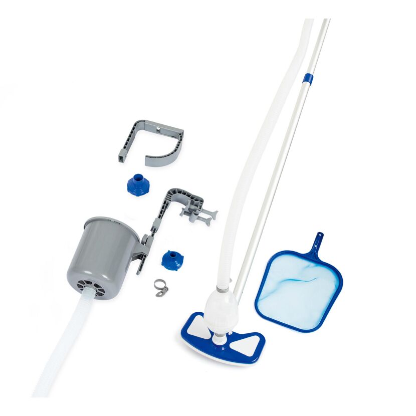 Poolpflege Set mit Kescher und Bodensauger