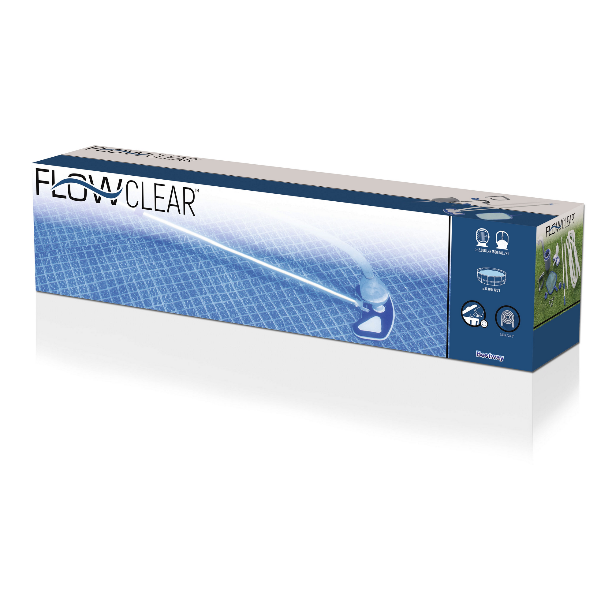 Poolpflege Deluxe-Set 'Flowclear™' mit Teleskopstiel, für Poolgrößen bis 612 cm + product picture