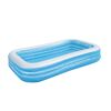 Blauer, aufblasbarer Family Pool mit weißem Rand.