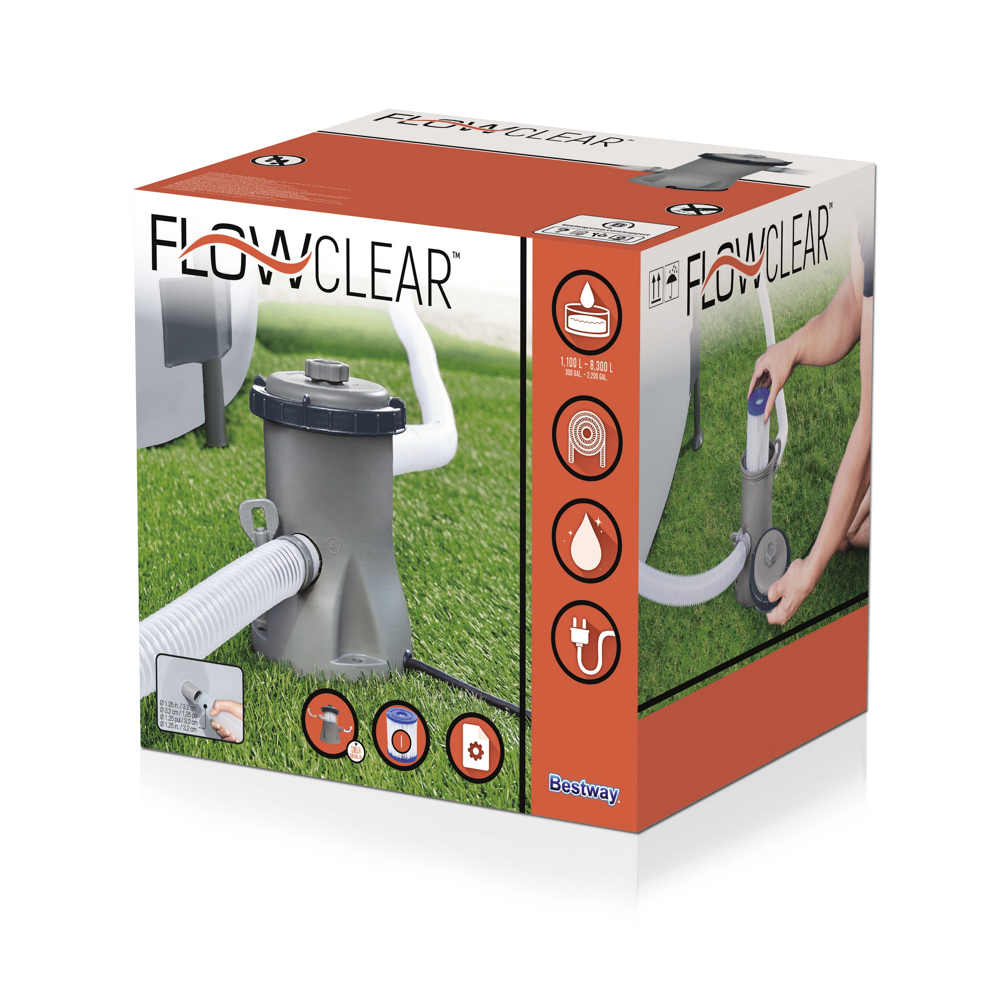 Filterpumpe 'Flowclear™' grau 1249 l/h , 23 W + product picture