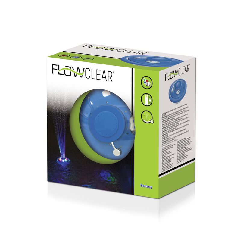 Flowclear LED-Wasserfontäne im Karton