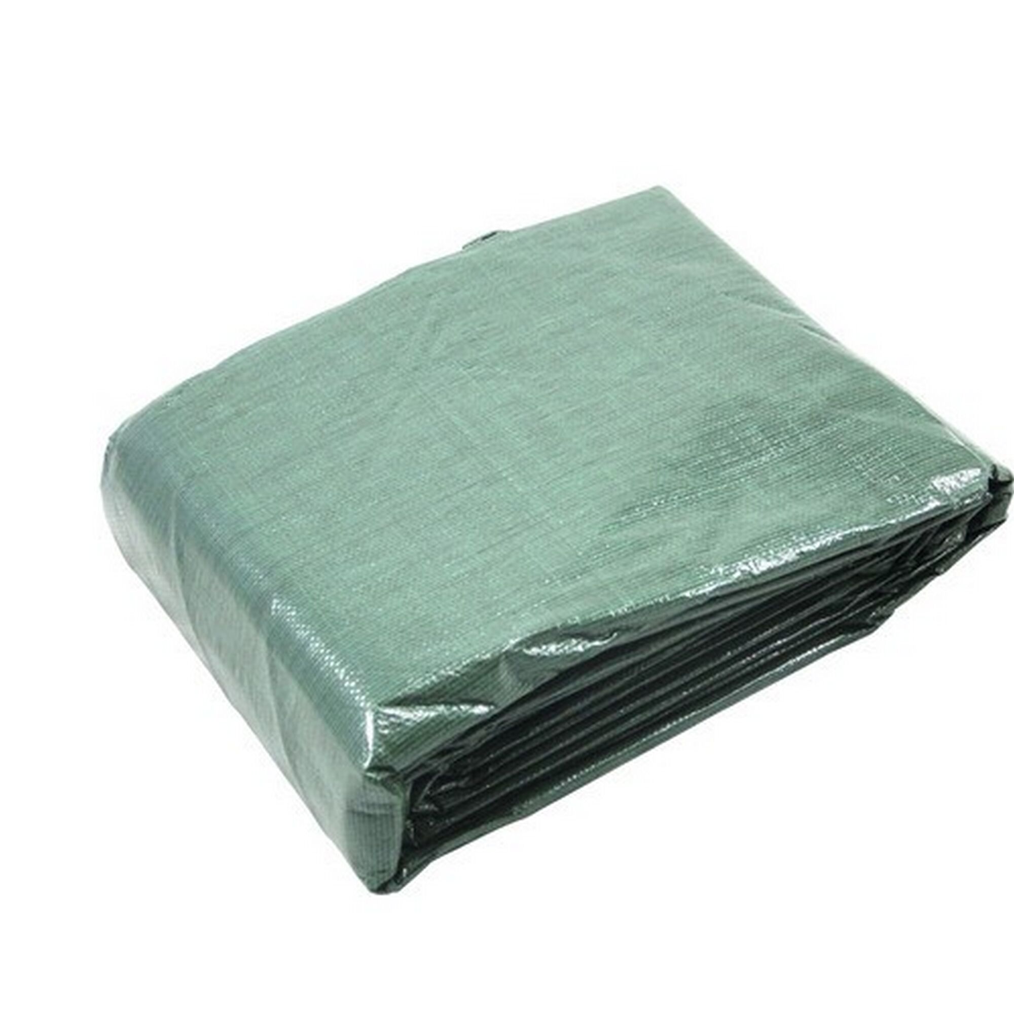 Gefaltete grüne Winterabdeckplane