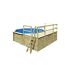 Massivholzpool-Set 'Modell 2 D' Ø 420 x 124 cm mit Sonnendeck und Einhängeleiter