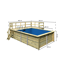 Verkleinertes Bild von Massivholzpool-Set 'Modell Rechteck pool-Set 2 B' 387 x 300 x 124 cm mit Sonnendeck und Einhängeleiter
