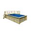 Massivholzpool-Set 'Modell Rechteck pool-Set 3 B' 477 x 300 x 124 cm mit Sonnendeck und Einhängeleiter