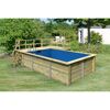 Massivholzpool-Set 'Modell Rechteck pool-Set 3 B' 477 x 300 x 124 cm mit Sonnendeck und Einhängeleiter