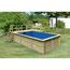 Massivholzpool-Set 'Modell Rechteck pool-Set 3 B' 477 x 300 x 124 cm mit Sonnendeck und Einhängeleiter