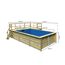 Massivholzpool-Set 'Modell Rechteck pool-Set 3 B' 477 x 300 x 124 cm mit Sonnendeck und Einhängeleiter