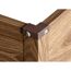 Ecke eines Hochbeets aus Holz
