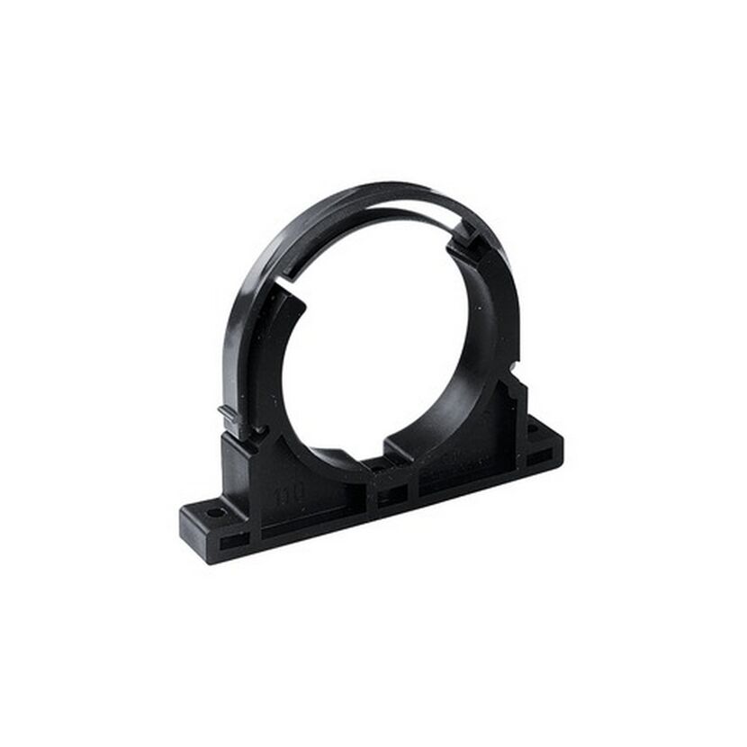 Schwarze Rohrklemme 50 mm