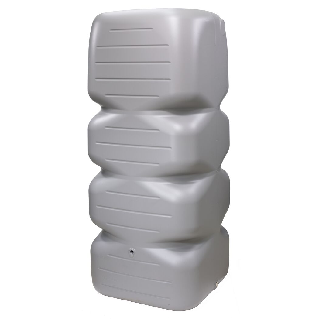 Grauer CUBUS Gartentank 1000L