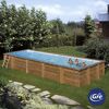 Drei Personen in einem GRE Holzpool