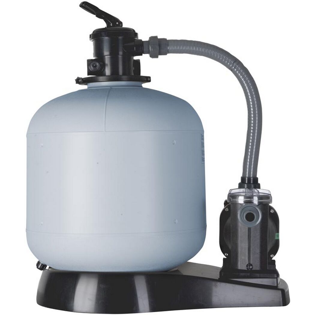 Sandfilteranlage mit Vorfilter und Pumpe