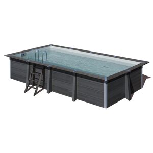 WPC-Pool-Set 'Avantgarde' 606 x 326 x 124 cm mit Sicherheitsleiter und Sandfilter
