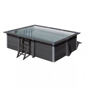 WPC-Pool-Set 'Avantgarde' 466 x 326 x 124 cm mit Sicherheitsleiter und Sandfilter