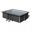 WPC-Pool-Set 'Avantgarde' 466 x 326 x 124 cm mit Sicherheitsleiter und Sandfilter