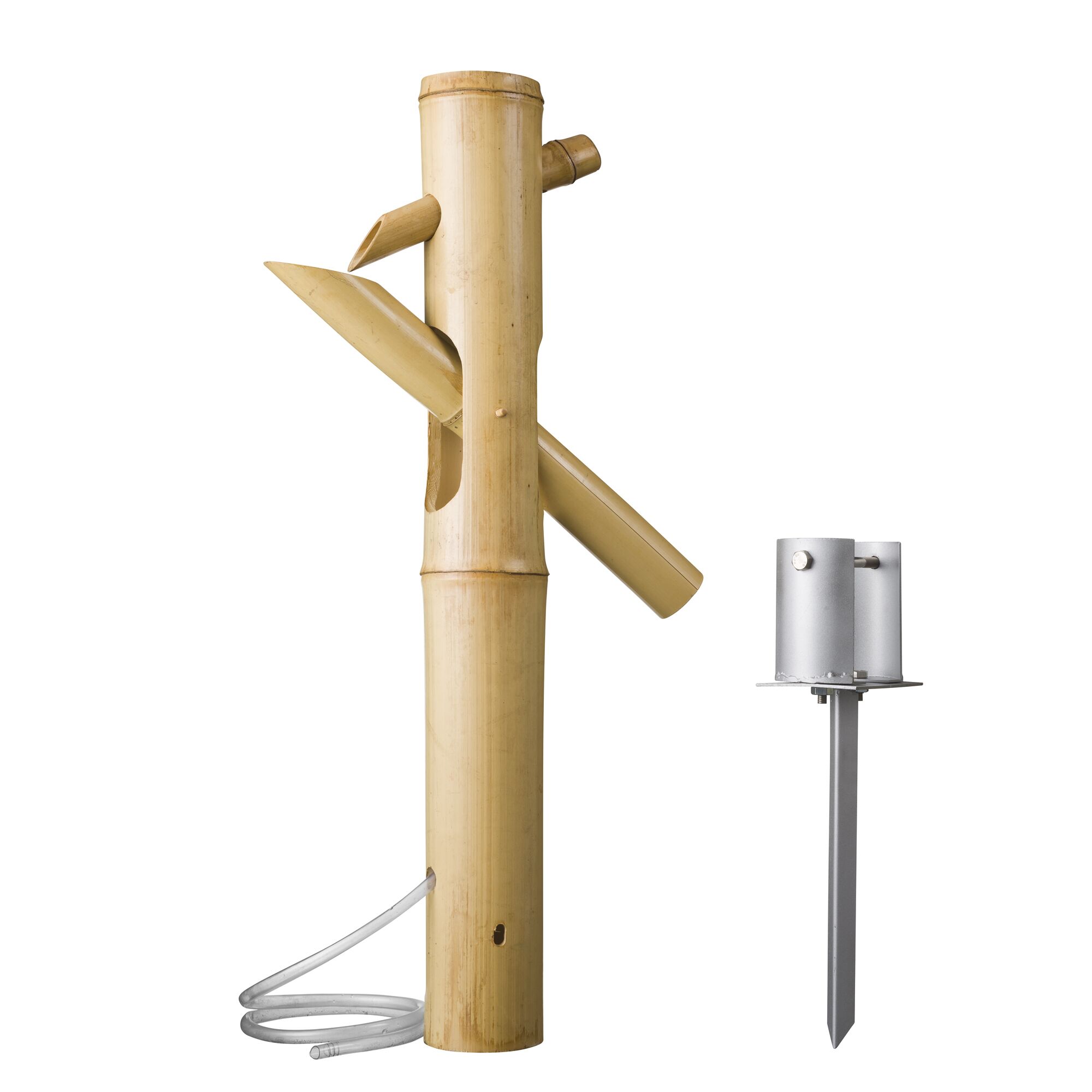 Bambus Wasserspiel mit Erdspieß