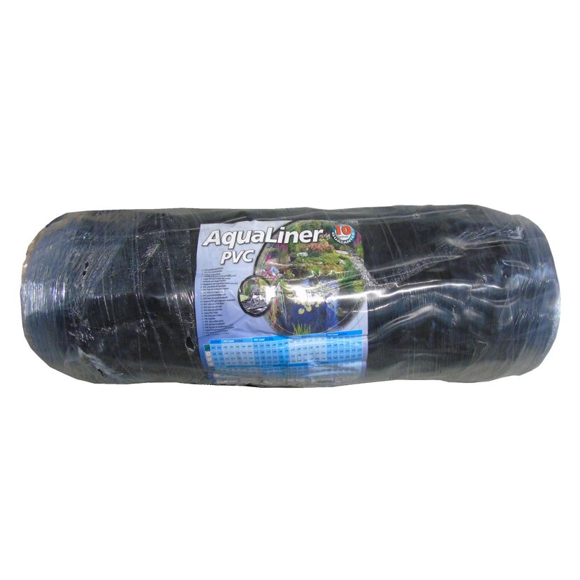 Schwarze Teichfolie AquaLiner PVC aufgerollt