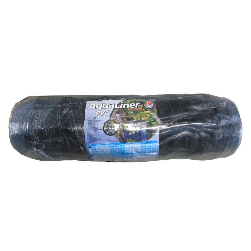 Schwarze Teichfolie AquaLiner PVC aufgerollt