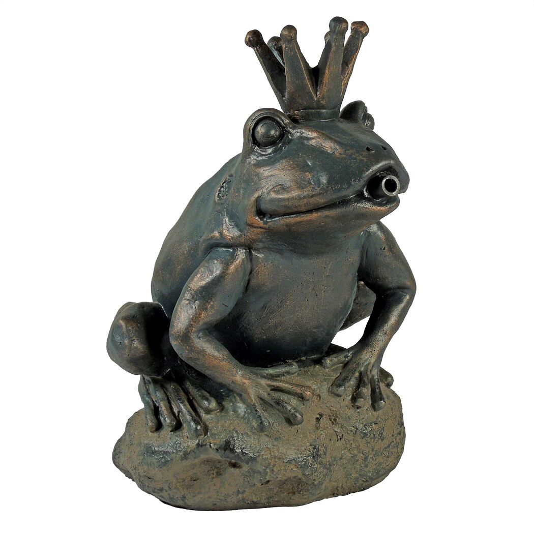 Wasserspeier Froschkönig mit Krone