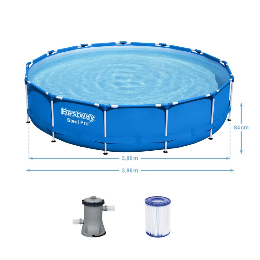 Bestway Steel Pro Frame Pool mit Filterpumpe