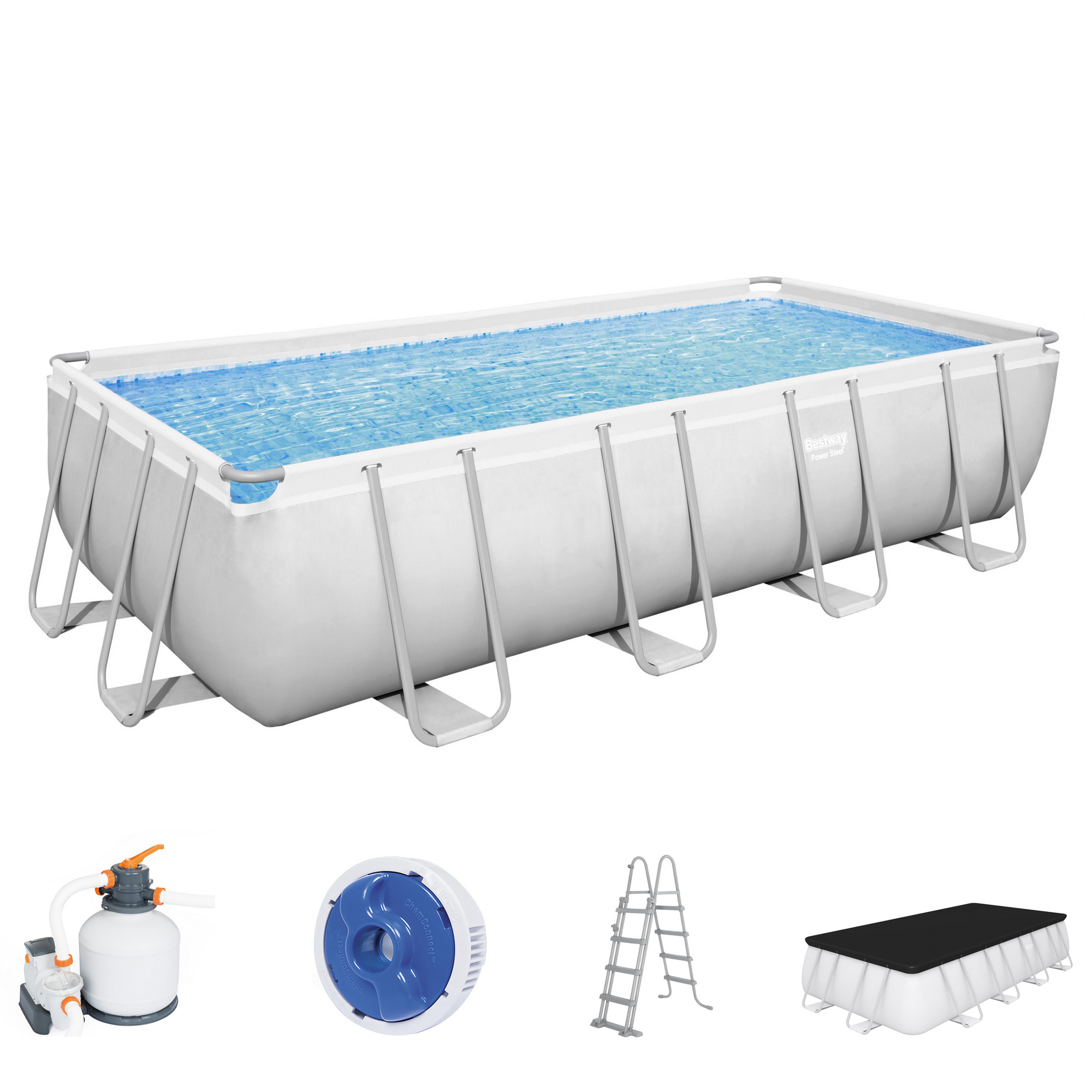 Frame-Pool-Set 'Power Steel' 549 x 274 x 122 cm mit Sicherheitsleiter und Sandfilter + product picture