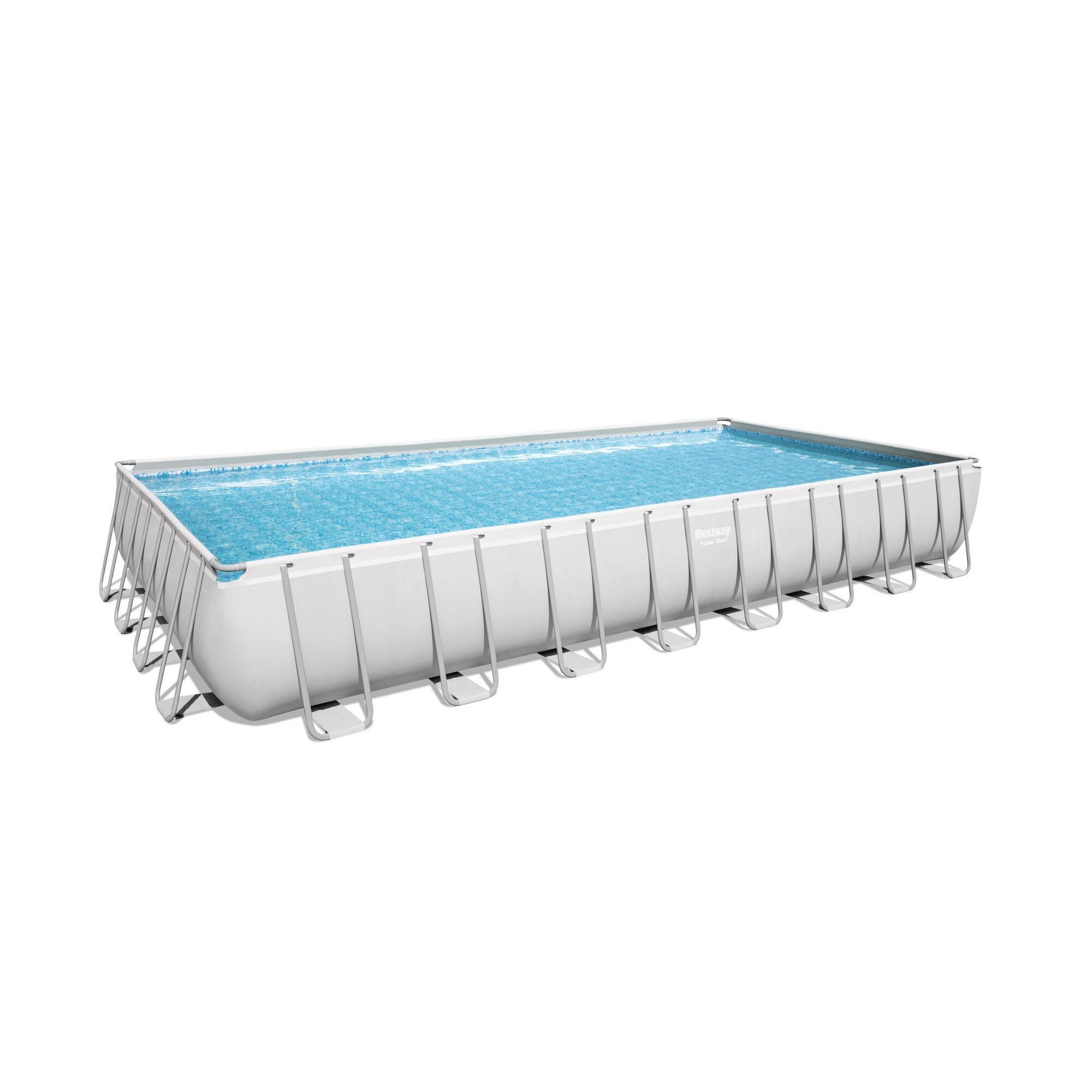 Aufstellpool mit Wasser gefüllt