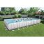 Personen planschen im Bestway Power Steel Frame Pool.