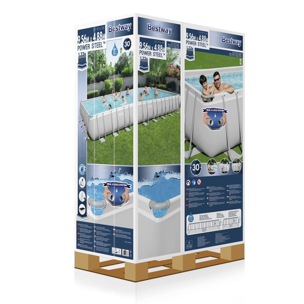 Bestway Power Steel Pool auf Palette