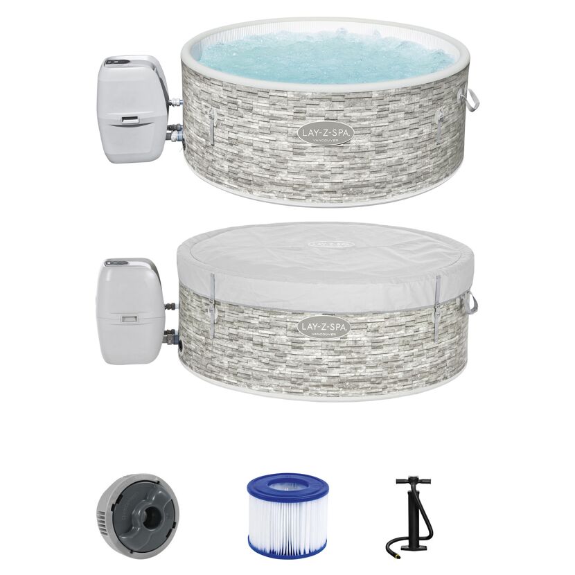 Aufblasbarer Whirlpool LAY-Z-SPA Vancouver mit Zubehör.