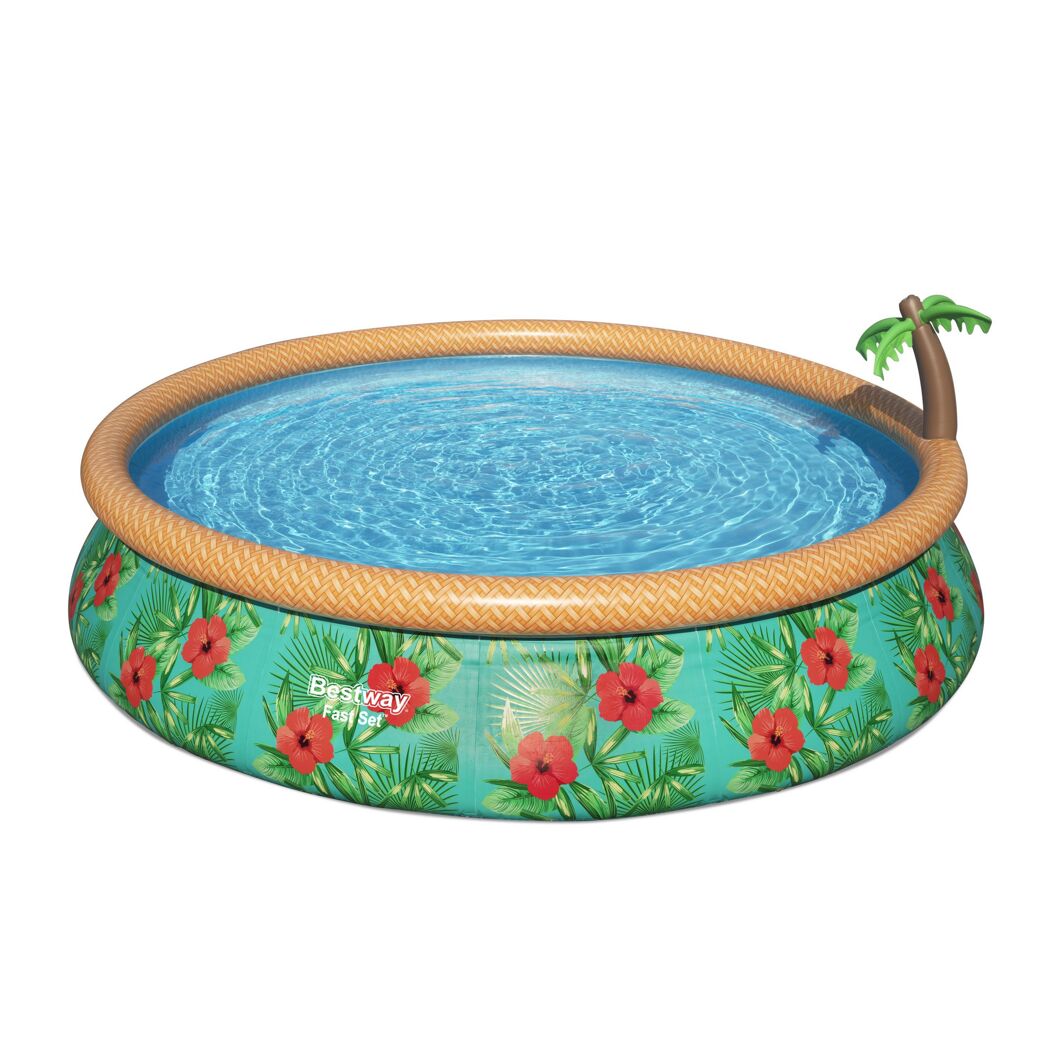Bestway Fast Set Aufstellpool mit Palmenmotiv