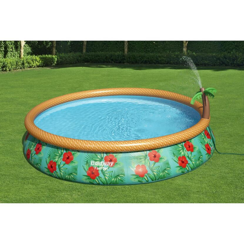 Bestway Fast Set Aufstellpool mit Palmensprinkler
