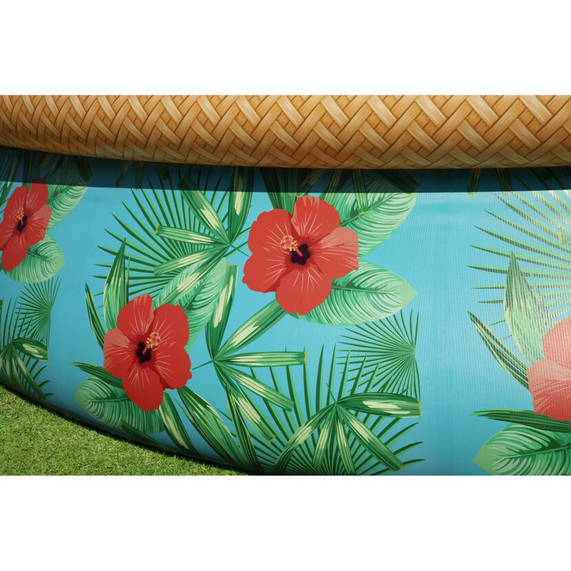 Aufblasbarer Pool mit Hibiskus-Print
