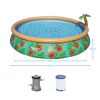 Runder, aufblasbarer Bestway Pool mit Palmenmotiv und Pumpe