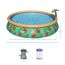 Runder, aufblasbarer Bestway Pool mit Palmenmotiv und Pumpe