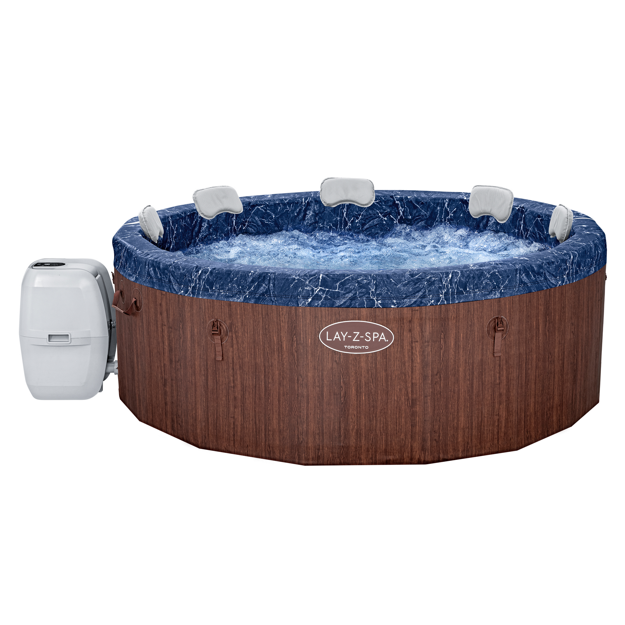 WLAN-Whirlpool 'LAY-Z-SPA ThermaCore Toronto AirJet Plus' Ø 190 x 70 cm braun + product picture