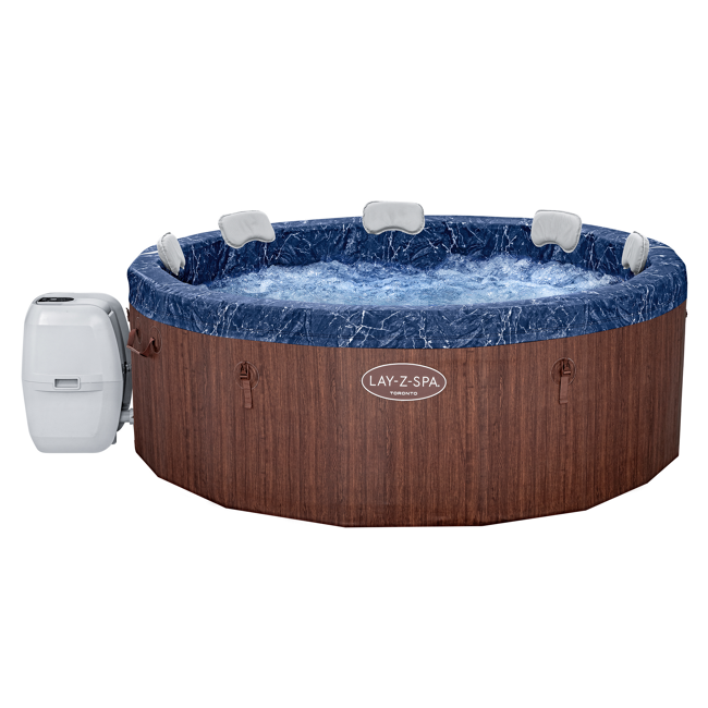 Bild von WLAN-Whirlpool 'LAY-Z-SPA ThermaCore Toronto AirJet Plus' Ø 190 x 70 cm braun