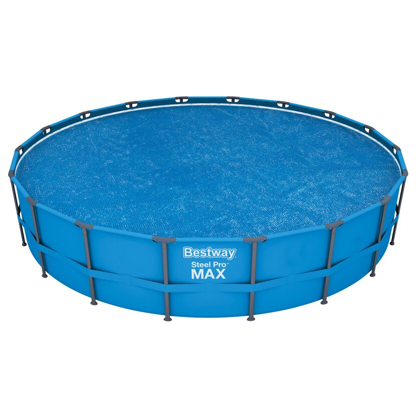 Abgedeckter blauer Bestway Steel Pro Max Pool