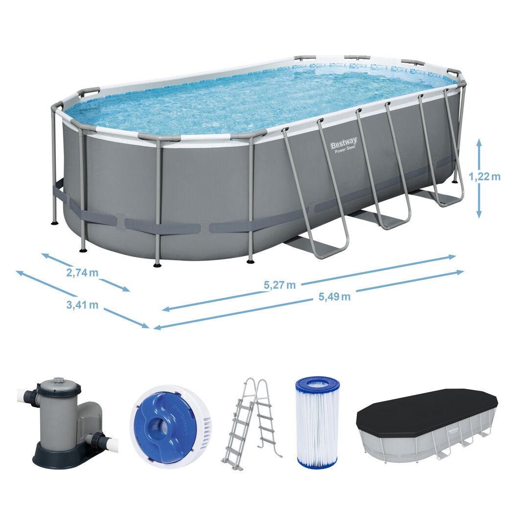 Bestway Power Steel Frame Pool mit Zubehör