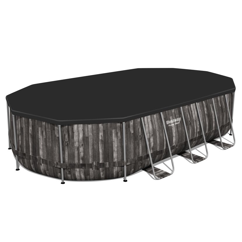 Ovaler Frame Pool mit Abdeckplane