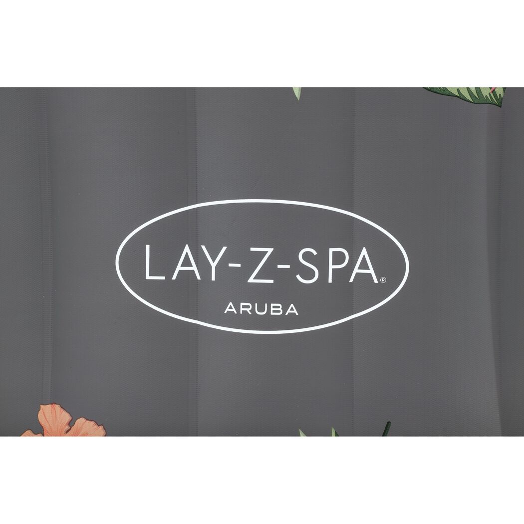 LAY-Z-SPA Aruba Logo auf grauem Hintergrund