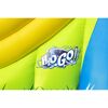 H2O GO! Logo auf grünem, aufblasbarem Wasserpark.