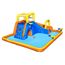 Aufblasbarer Wasserpark mit Rutsche und Basketballkorb