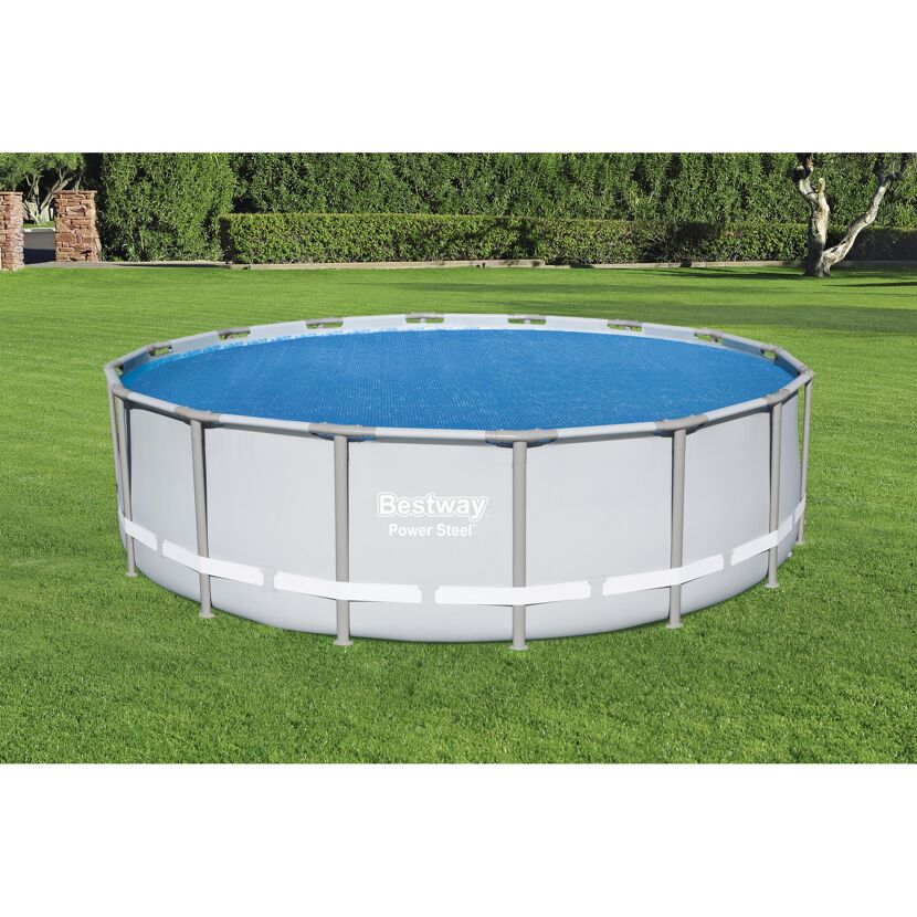 Bestway Power Steel Pool mit Solarabdeckung