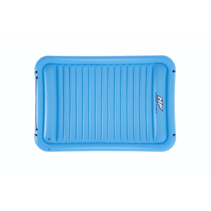 Blaue aufblasbare Schwimm-Plattform Hydro-Force.